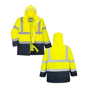 PARKA ACOLCHOADA TRIPLO USO AZUL / AMARELO S768*